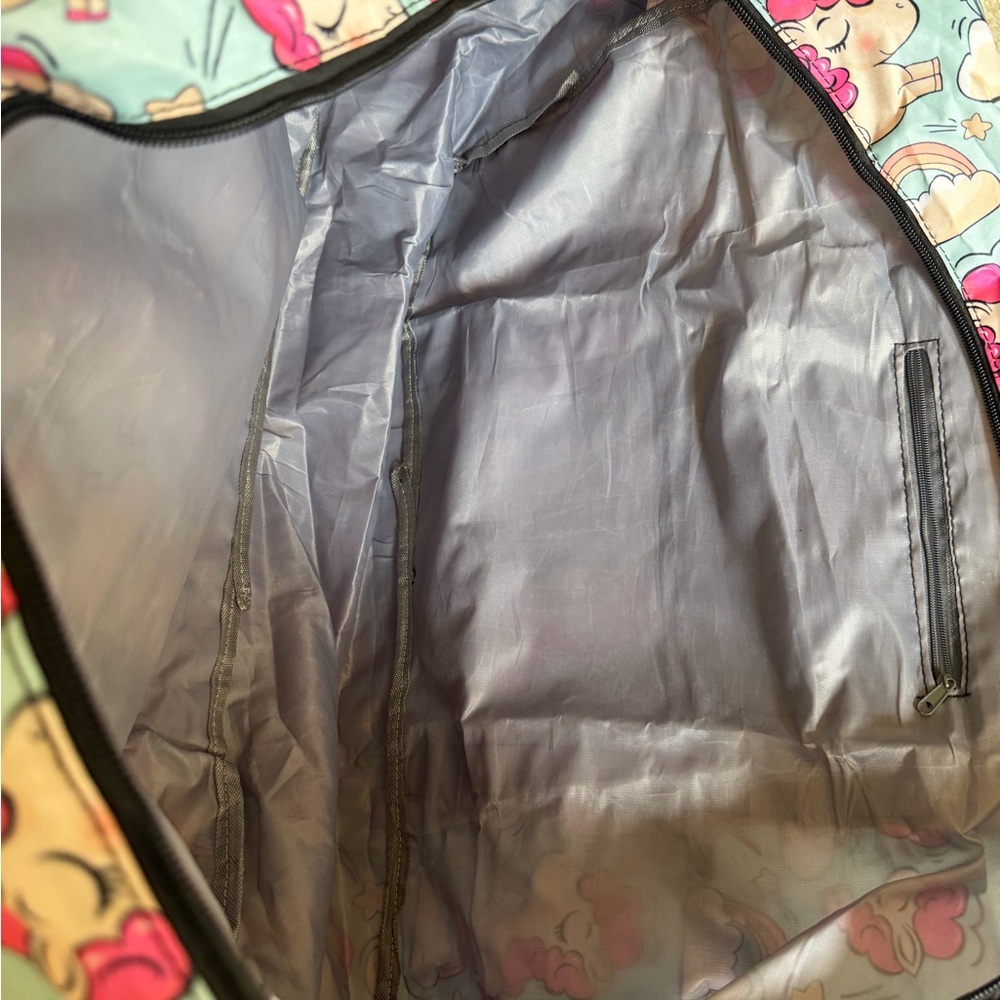 Foldable Unicorn Print Travel Weekender - Picture 5 of 12